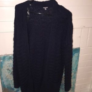 Dark Blue Knit Cardigan